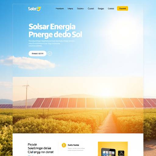 Layout do website da empresa de energia solar, Energia do Sol