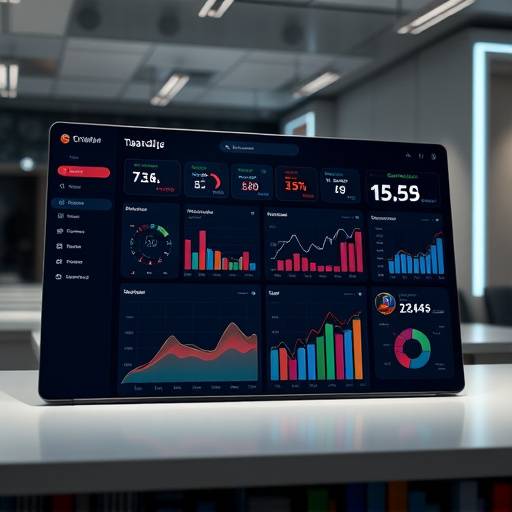 Painel de controle do sistema de gestão financeira da Finanäas Inteligentes