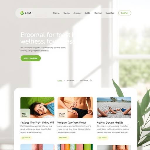 Website responsivo da Saüde & Bem-Estar, com foco em artigos sobre saüde e bem-estar